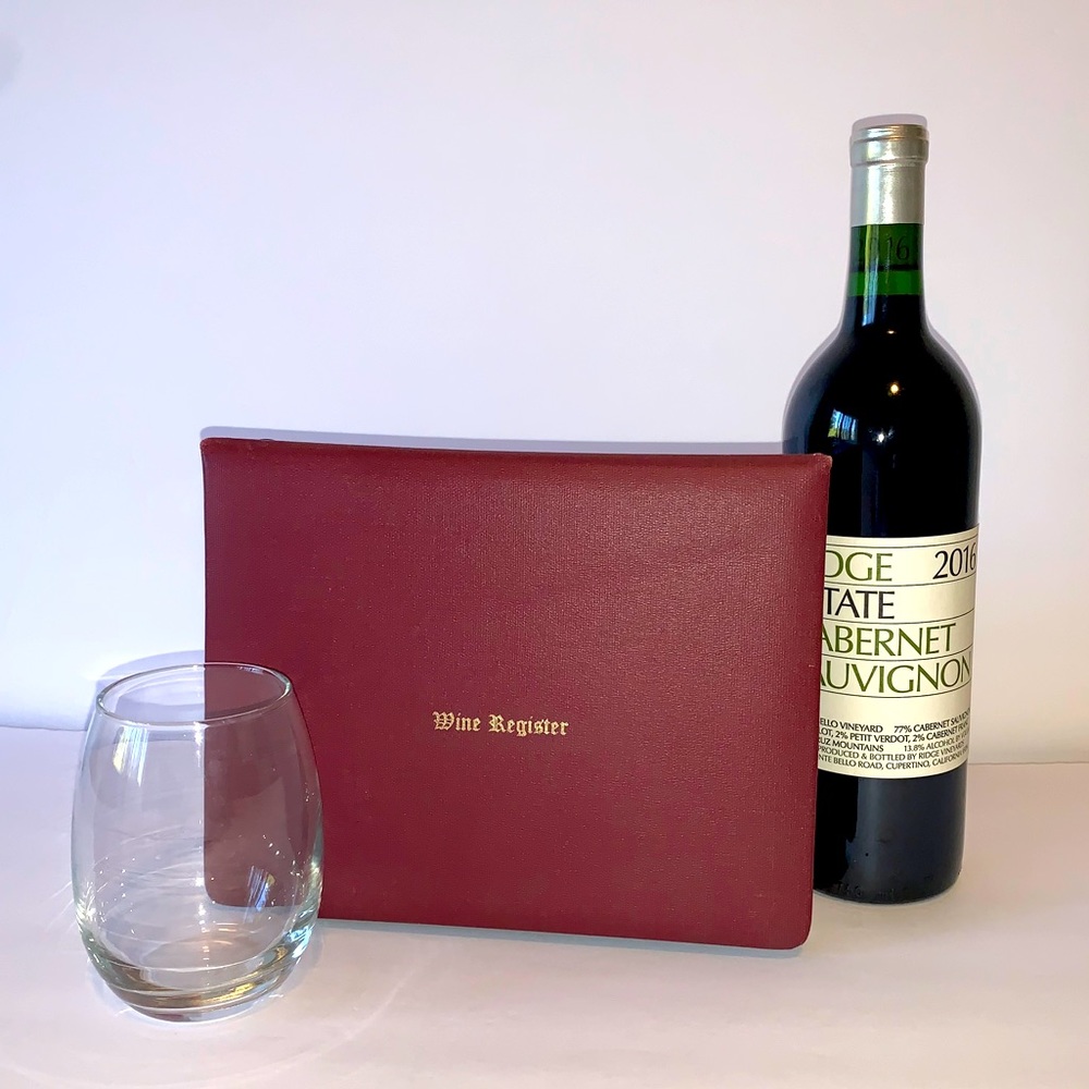 Vintage Tastevin Wine Register Book